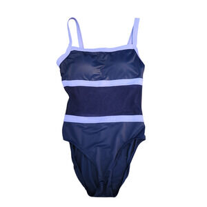 Baltex Swimsuit Size 10 One Piece Navy Blue and Periwinkle